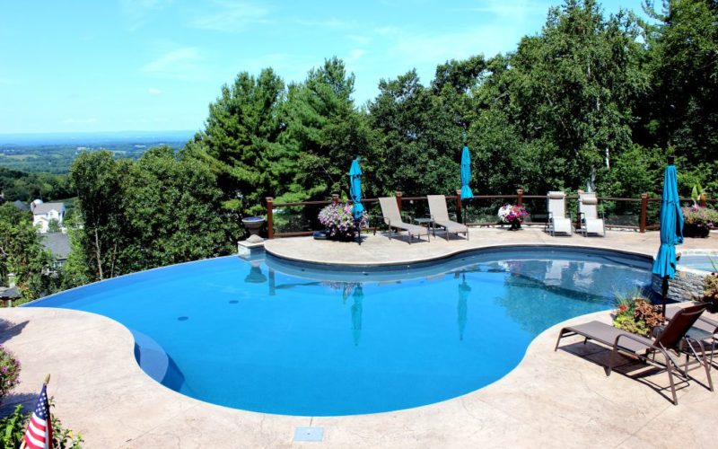 Custom pool installed by Majestic Pools