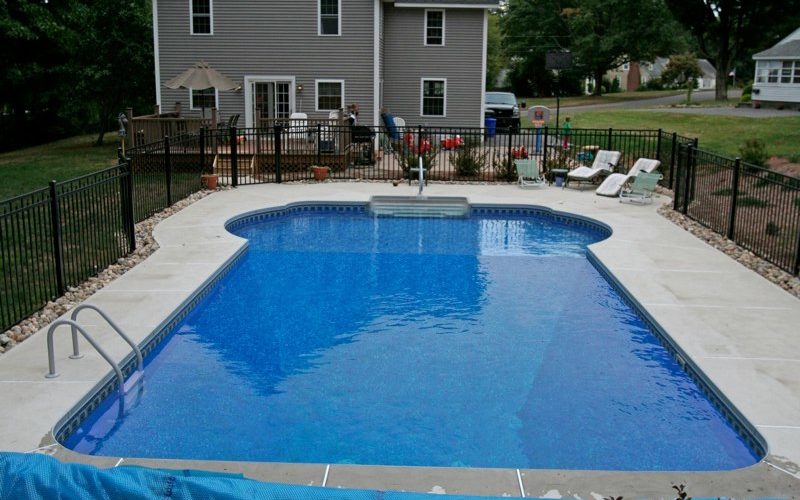 Custom pool installed by Majestic Pools