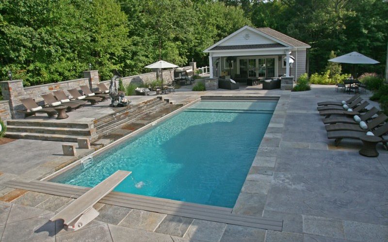 Custom inground pool installed by Majestic Pools
