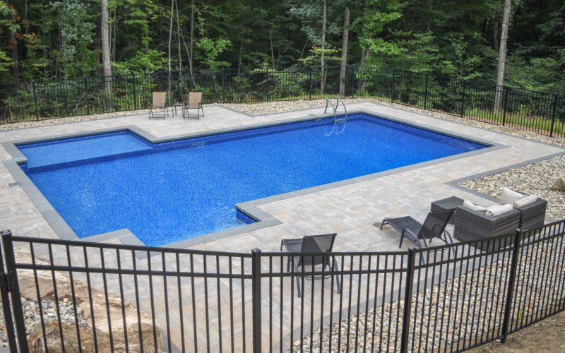 Custom inground pool installed by Majestic Pools