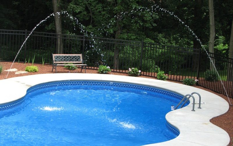 Custom inground pool installed by Majestic Pools